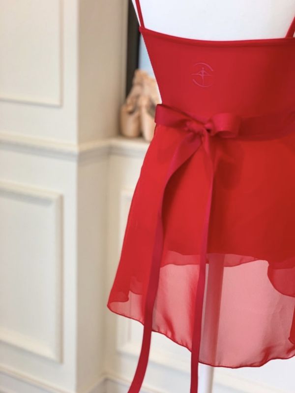 韓國balletchouchou - 素面寬腰帶舞裙 (深色系) 