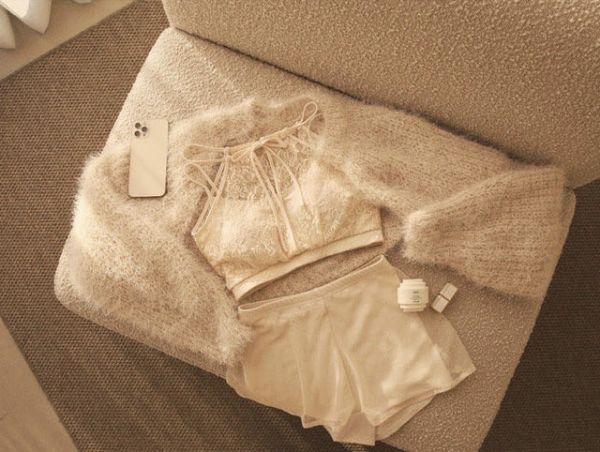 韓國Lenique - Reti鋼管上衣+短褲 (Cream) 