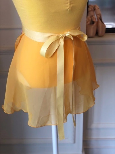 韓國balletchouchou - 素面寬腰帶舞裙 (深色系) 