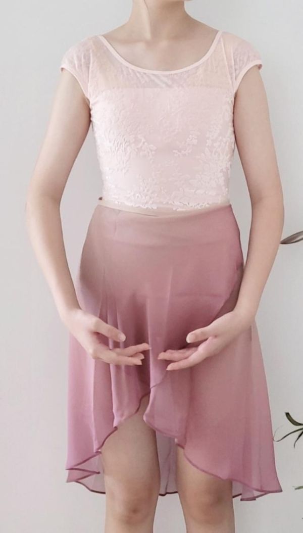 韓國Sissone - Nude Peach Gradation綁帶舞裙 