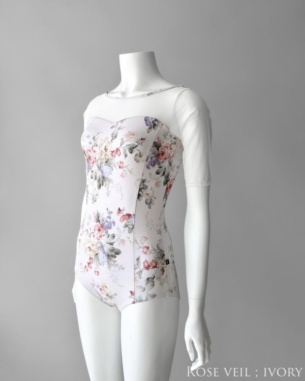 韓國yoora - Rose Veil五分袖舞衣 (Ivory) 