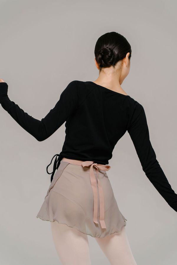 韓國Ballessimo - Romantic Gray寬綁帶舞裙 (로맨틱 그레이) 