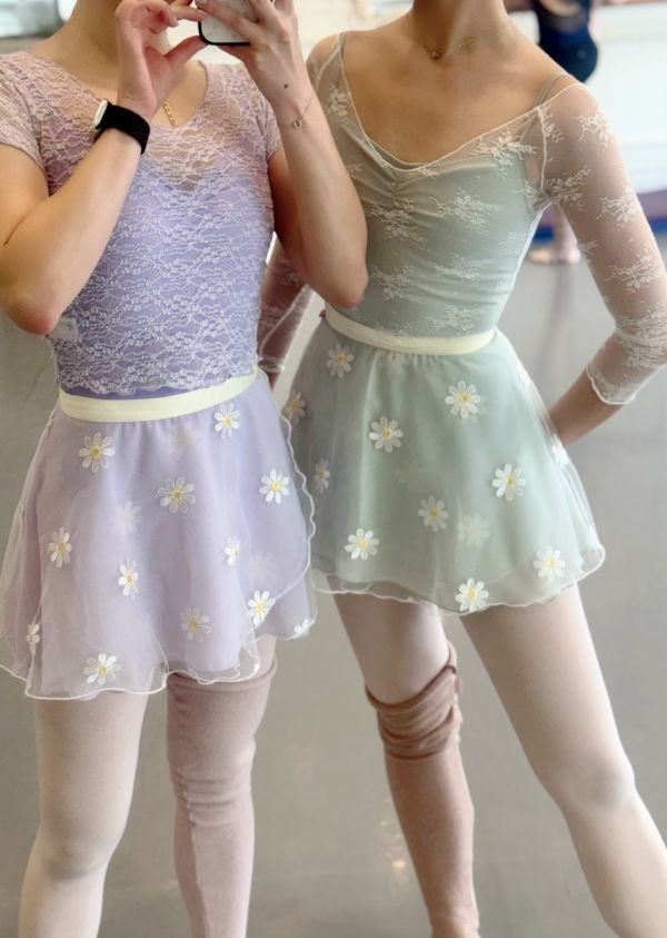 韓國balletchouchou - 小花雙層舞裙 (五色) 