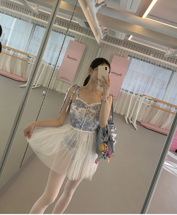 韓國Lenique - Ameli鋼管&芭蕾舞衣 (Blue) 