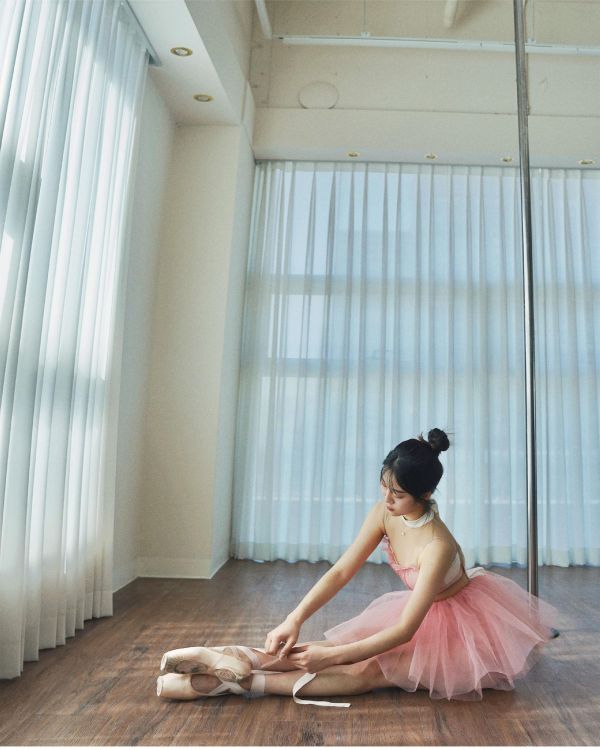 韓國Lenique - Kamiyu鋼管上衣+短褲 (Pink) 