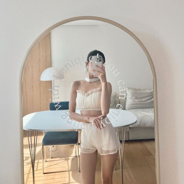 韓國Lenique - Kamiyu鋼管上衣+短褲 (Cream) 