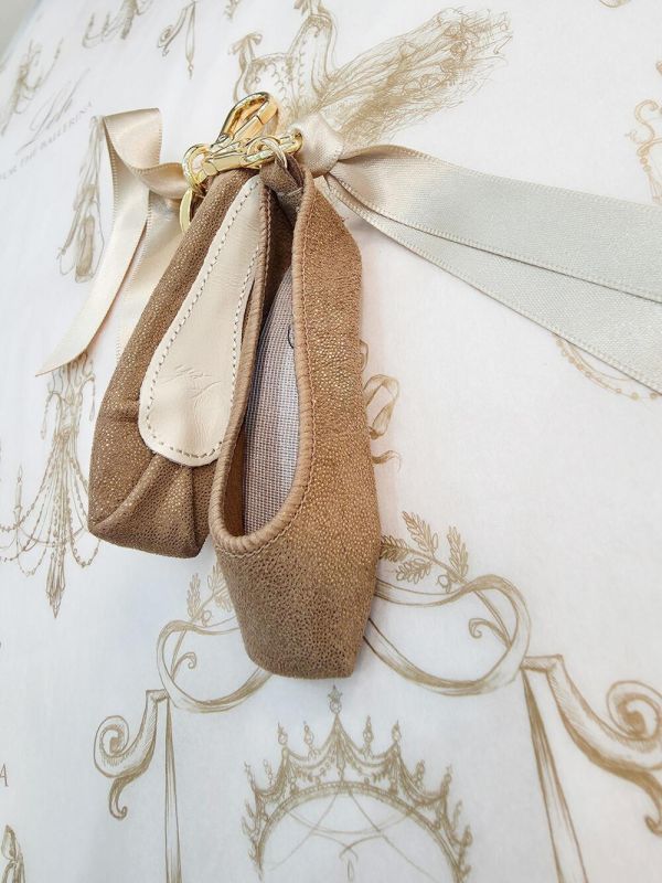 韓國Leh - 經典款羊皮小硬鞋吊飾 (Antique gold) 