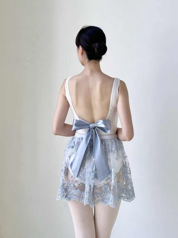 韓國degage - Back Ribbon蝴蝶結舞衣 (White) 