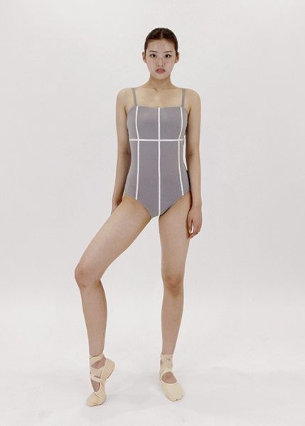 韓國POTA - 33 leotard吊帶舞衣 (Gray) 