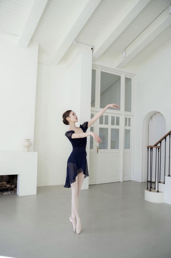 韓國Ode on tutu - Daphne Navy短袖舞衣 