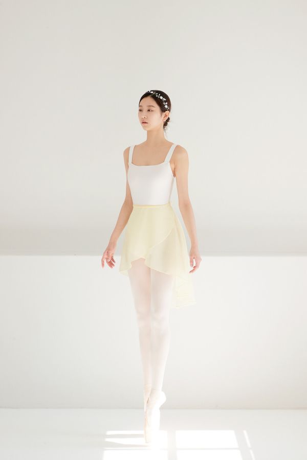 韓國Degage - Classic Midi中長版舞裙 (Lemon yellow) 