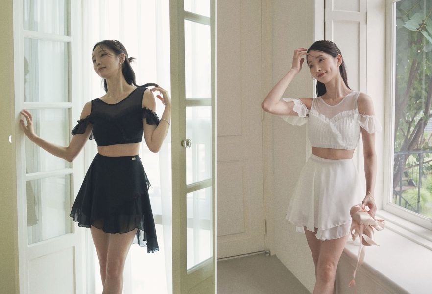 韓國Lenique - New Angela上衣+短褲 (Black) 