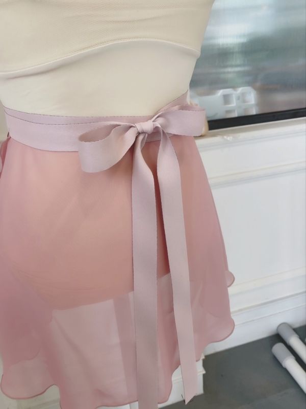 韓國balletchouchou - 素面寬腰帶舞裙 (淺色系) 