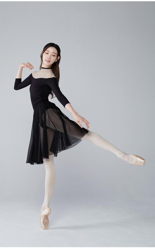 韓國Byplie - Choker neck Sleeve長袖舞衣 (三色) 초커넥 슬리브 