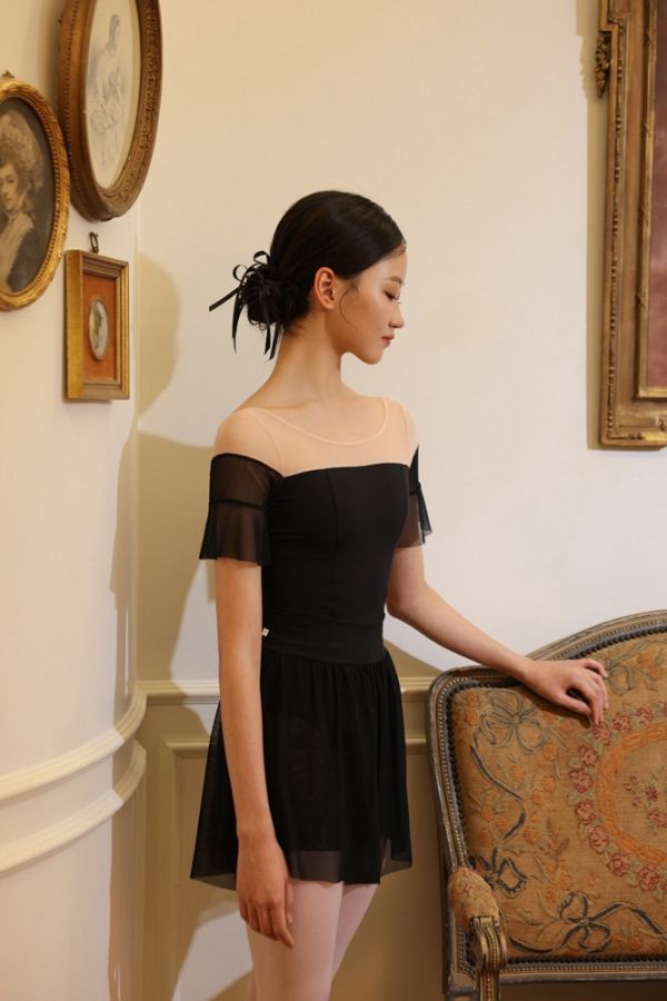 韓國iilaire - Lilly短袖舞衣 (Black) 