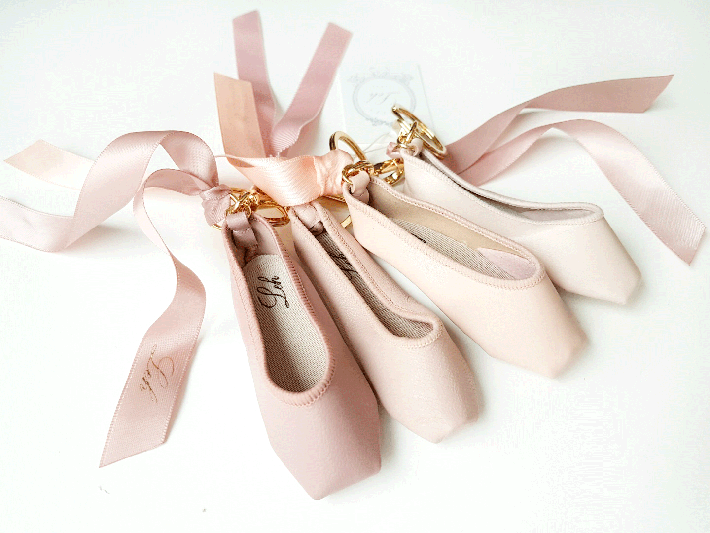 韓國Leh - 經典款羊皮小硬鞋吊飾 (Baby pink) 