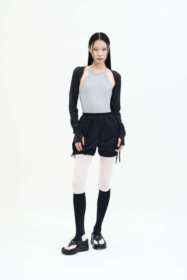 韓國toitoi - Bow Warm-up短褲 (Black) 
