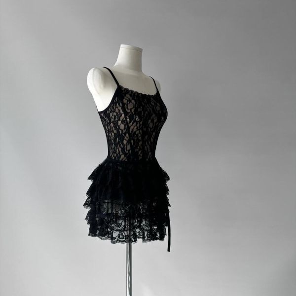 韓國yoora - Scarlett蕾絲舞裙 (兩色) 