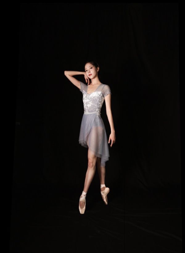 韓國iilaire - Clare velvet Blue短袖舞衣 