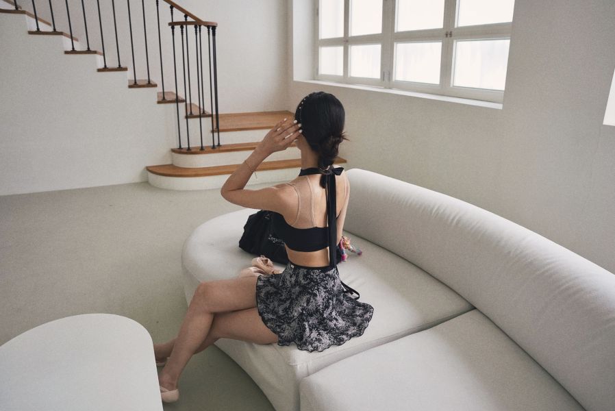 韓國Lenique - Kamiyu鋼管上衣+短褲 (Black) 