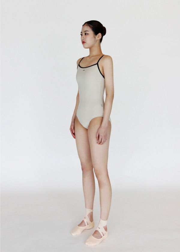 韓國POTA - 2 leotard吊帶舞衣 (Beige) 