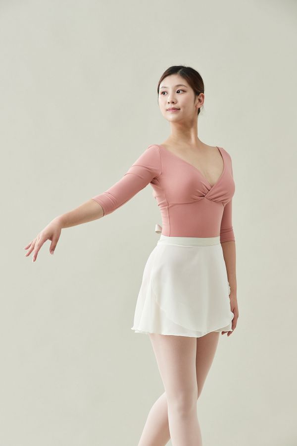 韓國Ballessimo - Cream寬綁帶舞裙 (크림) 