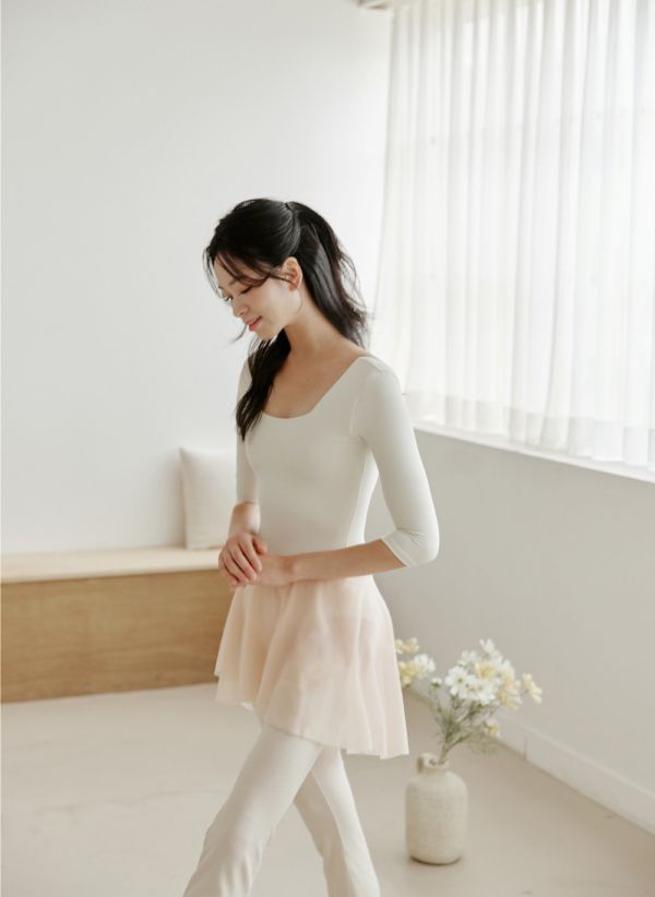 韓國Entrechat - 吉賽兒長袖舞衣 (Ivory & Peach) 