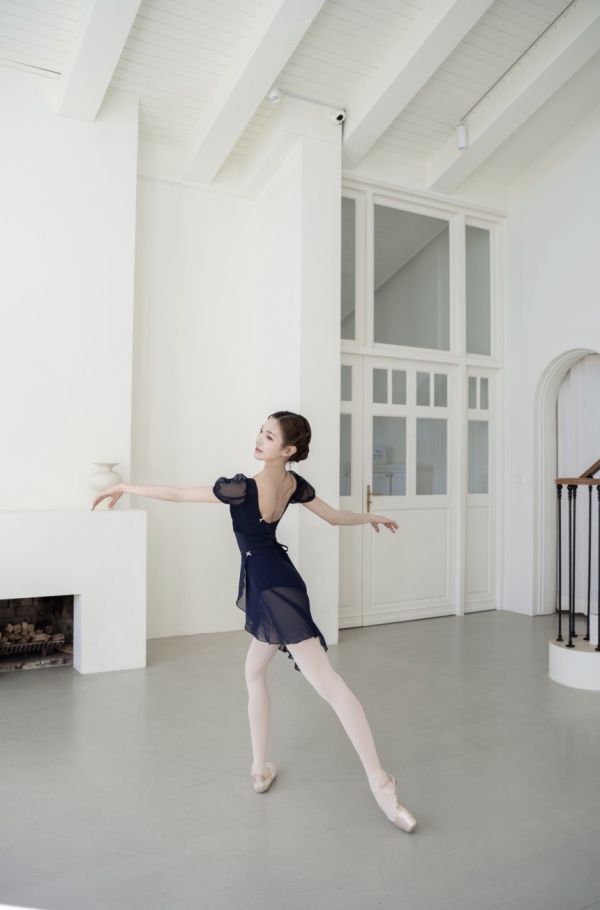 韓國Ode on tutu - Daphne Navy短袖舞衣 