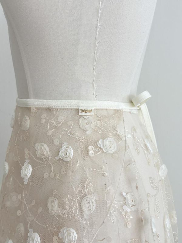 韓國Degage - forêt中長版舞裙 (Cream beige) 