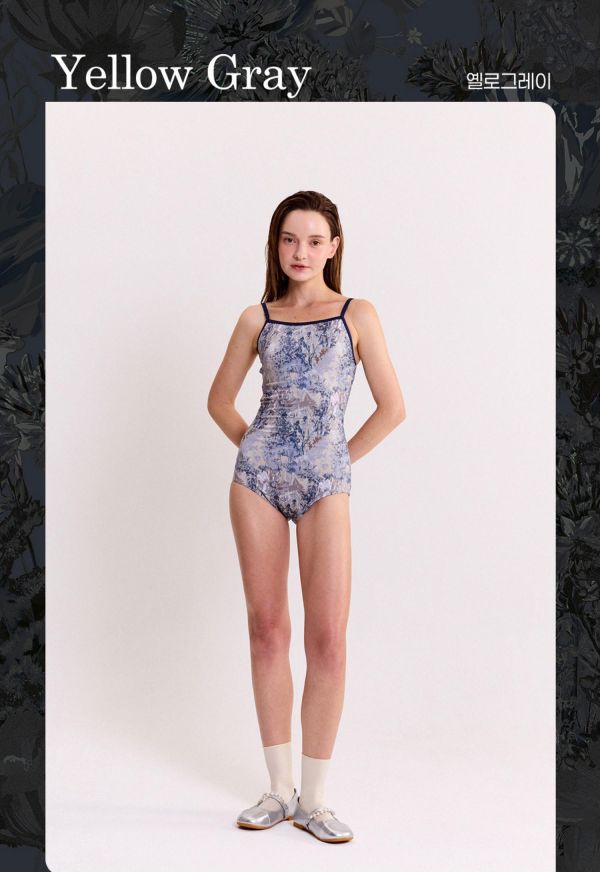 韓國Leanomse - Grida吊帶芭蕾舞衣 (Yellow Gray) 