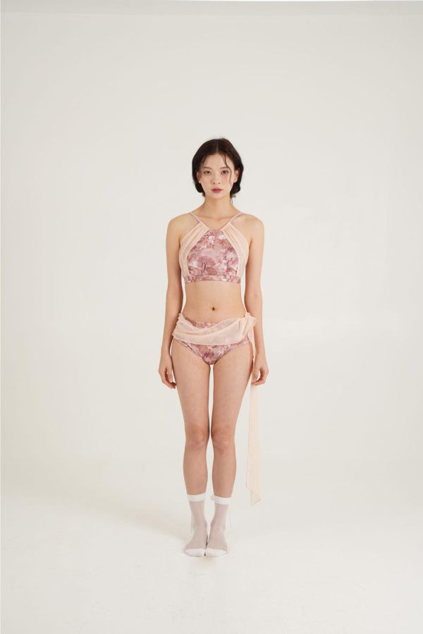 韓國Leanomse - Grida鋼管上衣+短褲 (Pink Beige) 그리다 