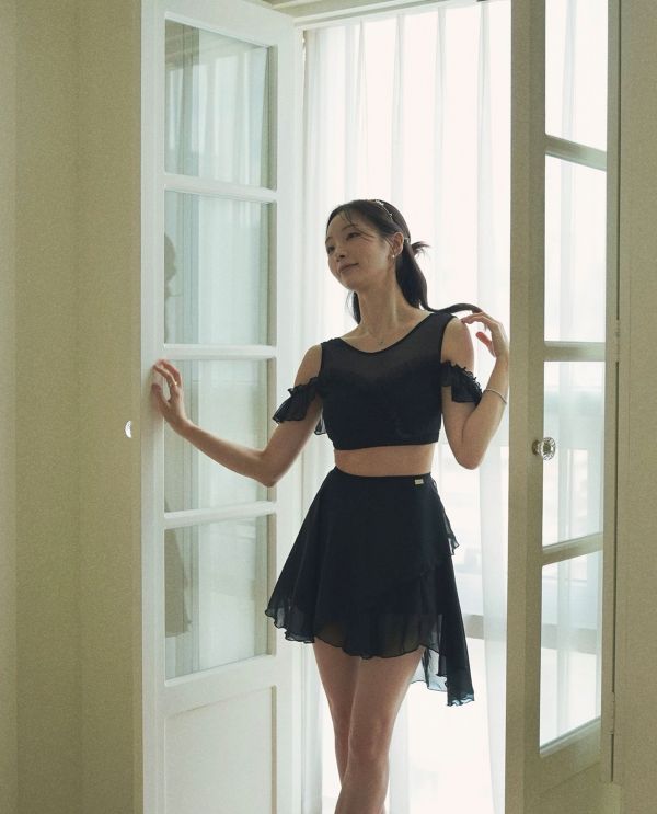 韓國Lenique - New Angela上衣+短褲 (Black) 