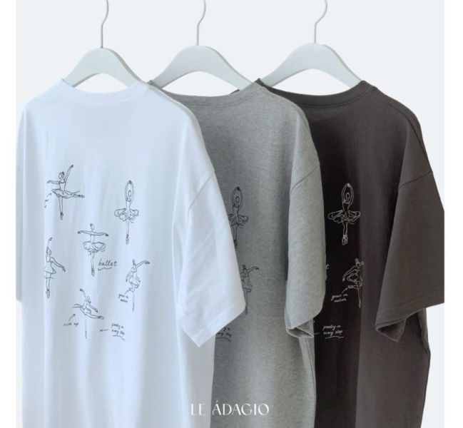 韓國Le Adagio - Ballet Sketch T-Shirt (三色) 