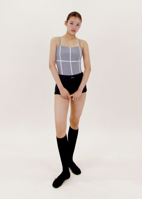 韓國POTA - 33 leotard吊帶舞衣 (Gray) 