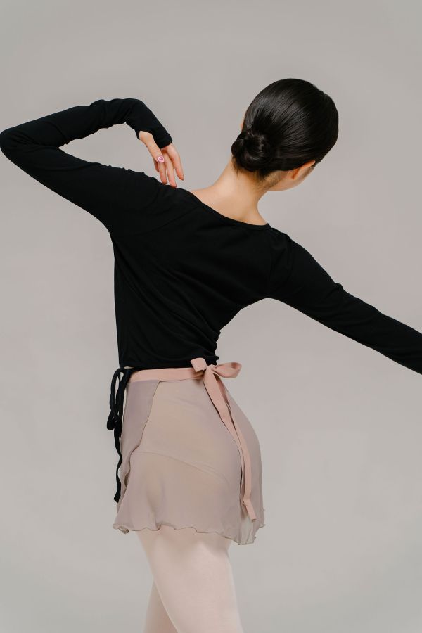 韓國Ballessimo - Romantic Gray寬綁帶舞裙 (로맨틱 그레이) 