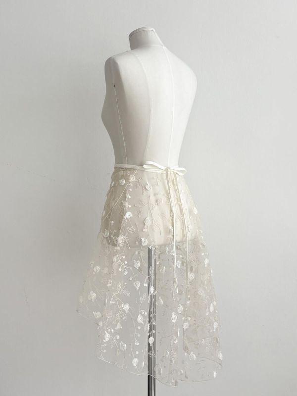 韓國Degage - forêt中長版舞裙 (Cream beige) 