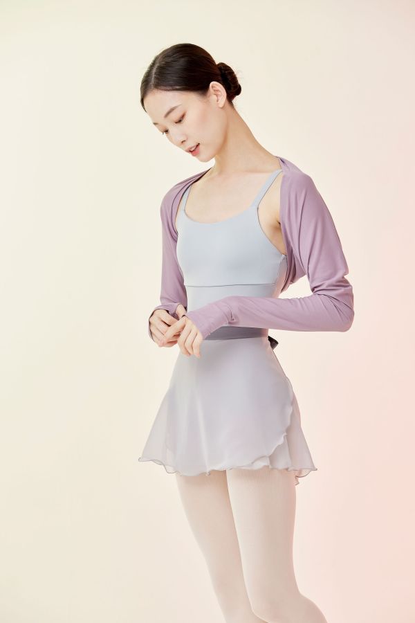 韓國Ballessimo - Cool Gray寬綁帶舞裙 (쿨 그레이) 