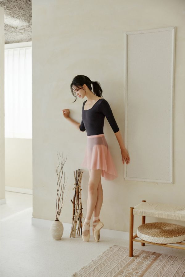 韓國Entrechat - 吉賽兒長袖舞衣 (Black & Pink) 