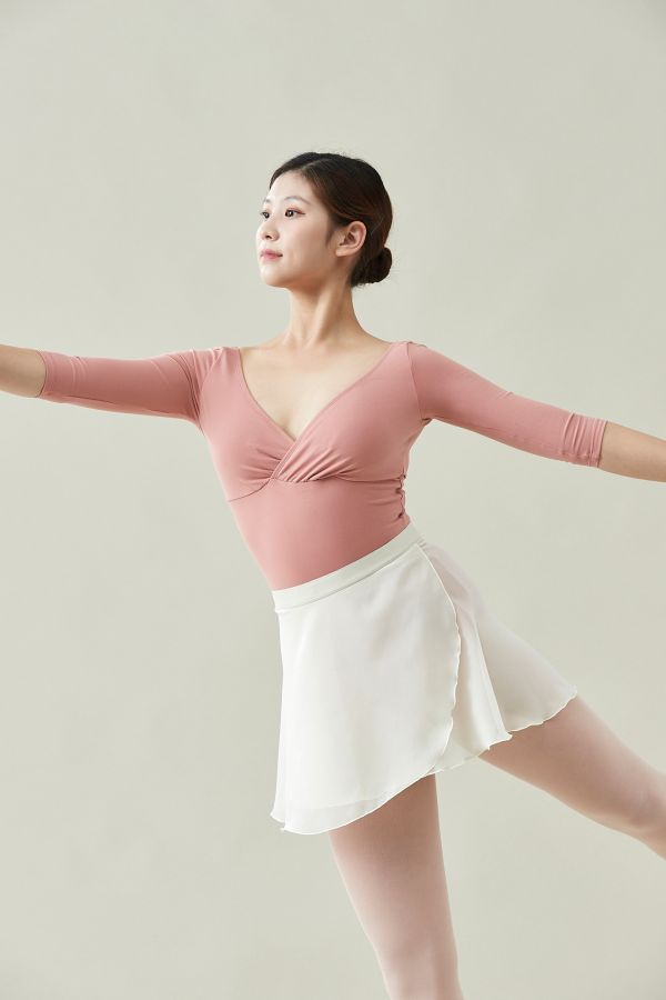 韓國Ballessimo - Cream寬綁帶舞裙 (크림) 