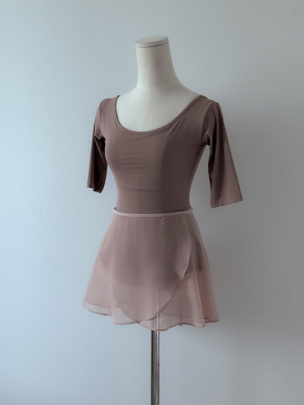 韓國Bonanza - Mary Jane五分袖舞衣 (灰褐) 메리제인 