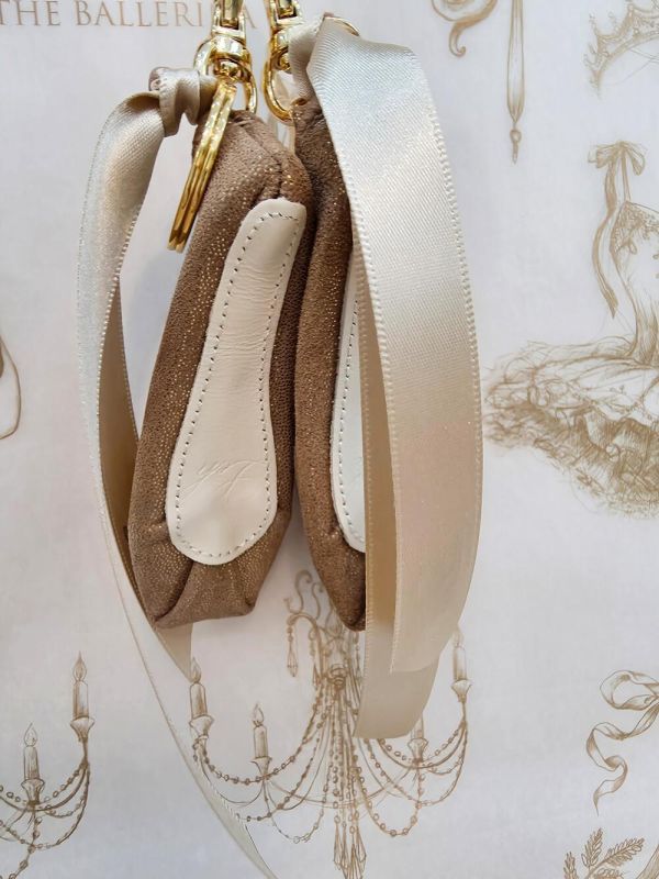 韓國Leh - 經典款羊皮小硬鞋吊飾 (Antique gold) 