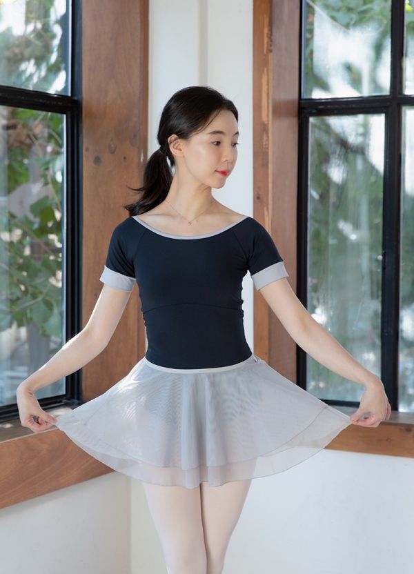 韓國LucyAlice - Colourblock短袖舞衣 (兩色) 