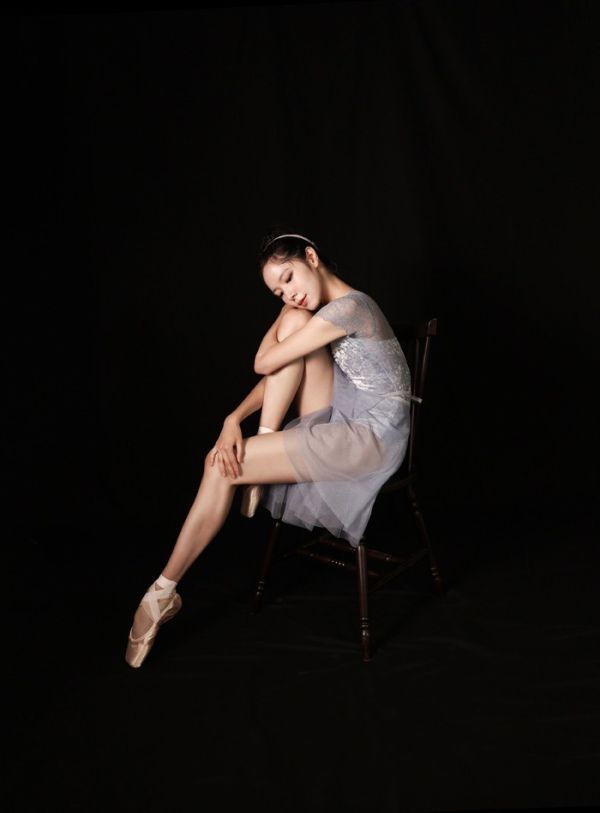 韓國iilaire - Clare velvet Blue短袖舞衣 