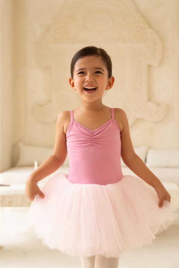 韓國 -  Snap Candy澎澎裙連身兒童舞衣 (肩帶可調、Pink) 