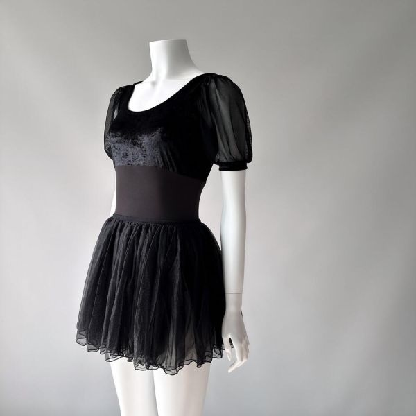 韓國yoora - Lunar短袖舞衣 (Black) 