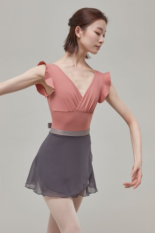 韓國Ballessimo - Charcoal Gray寬綁帶舞裙 (차콜 그레이) 