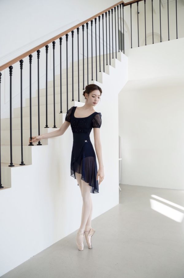 韓國Ode on tutu - Daphne Navy短袖舞衣 