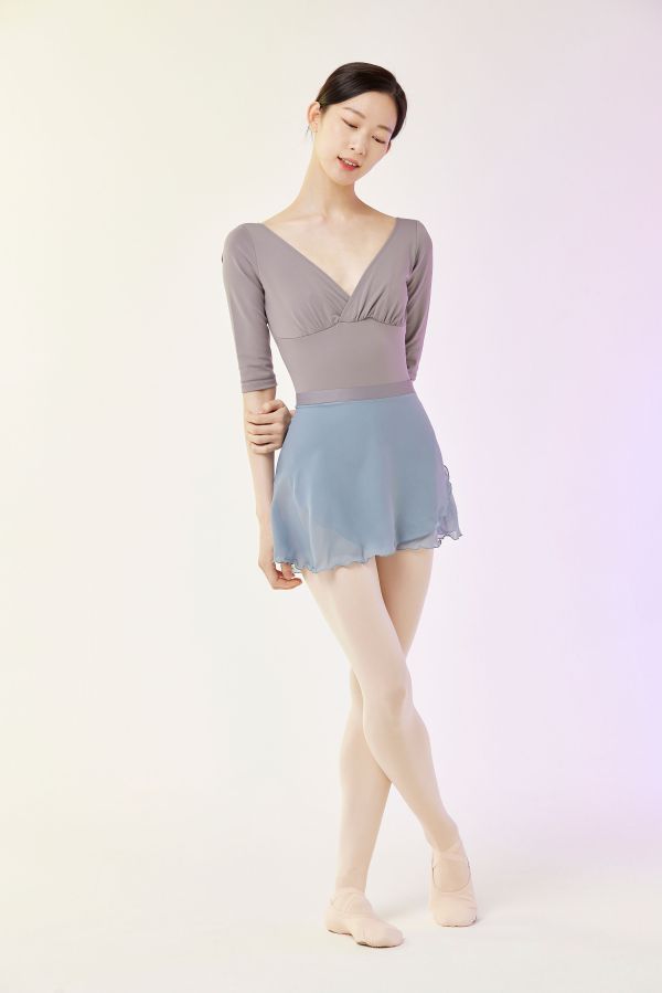 韓國Ballessimo - Dusty Blue寬綁帶舞裙 (더스티 블루) 