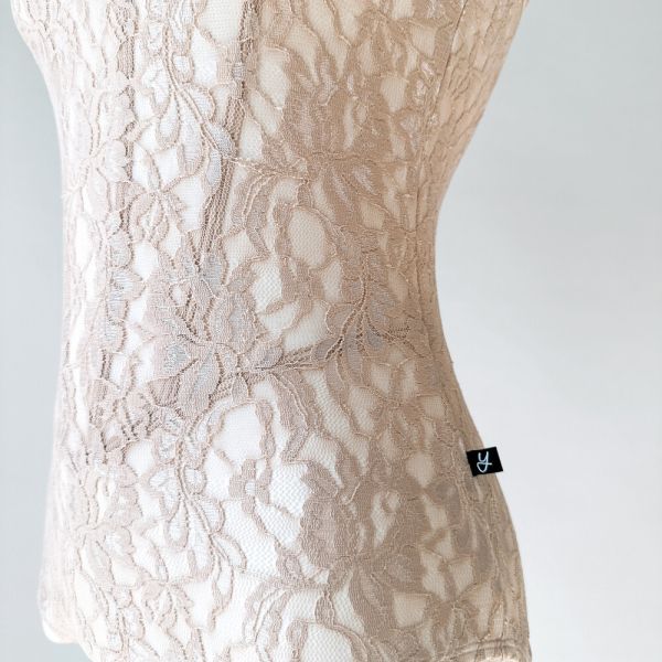 韓國yoora - Scarlett Fabric Nude舞衣 (肩帶可調) 