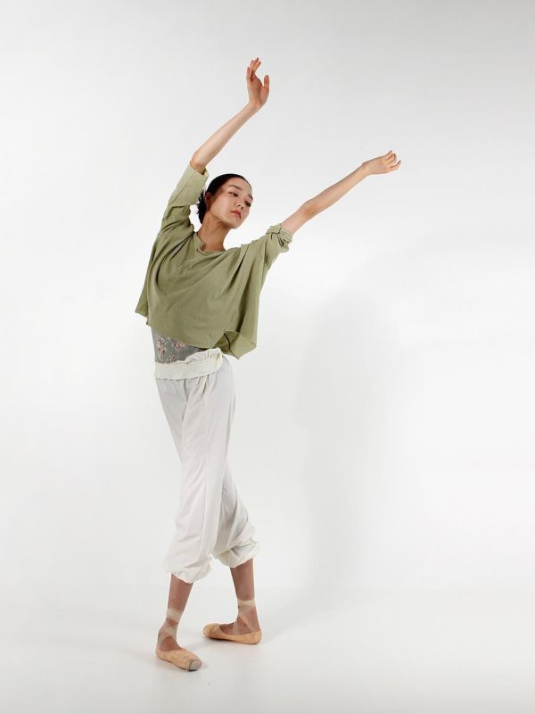 韓國LEVDANCE - Laura排汗長褲 (CREAM) 로라 웜업 팬츠 